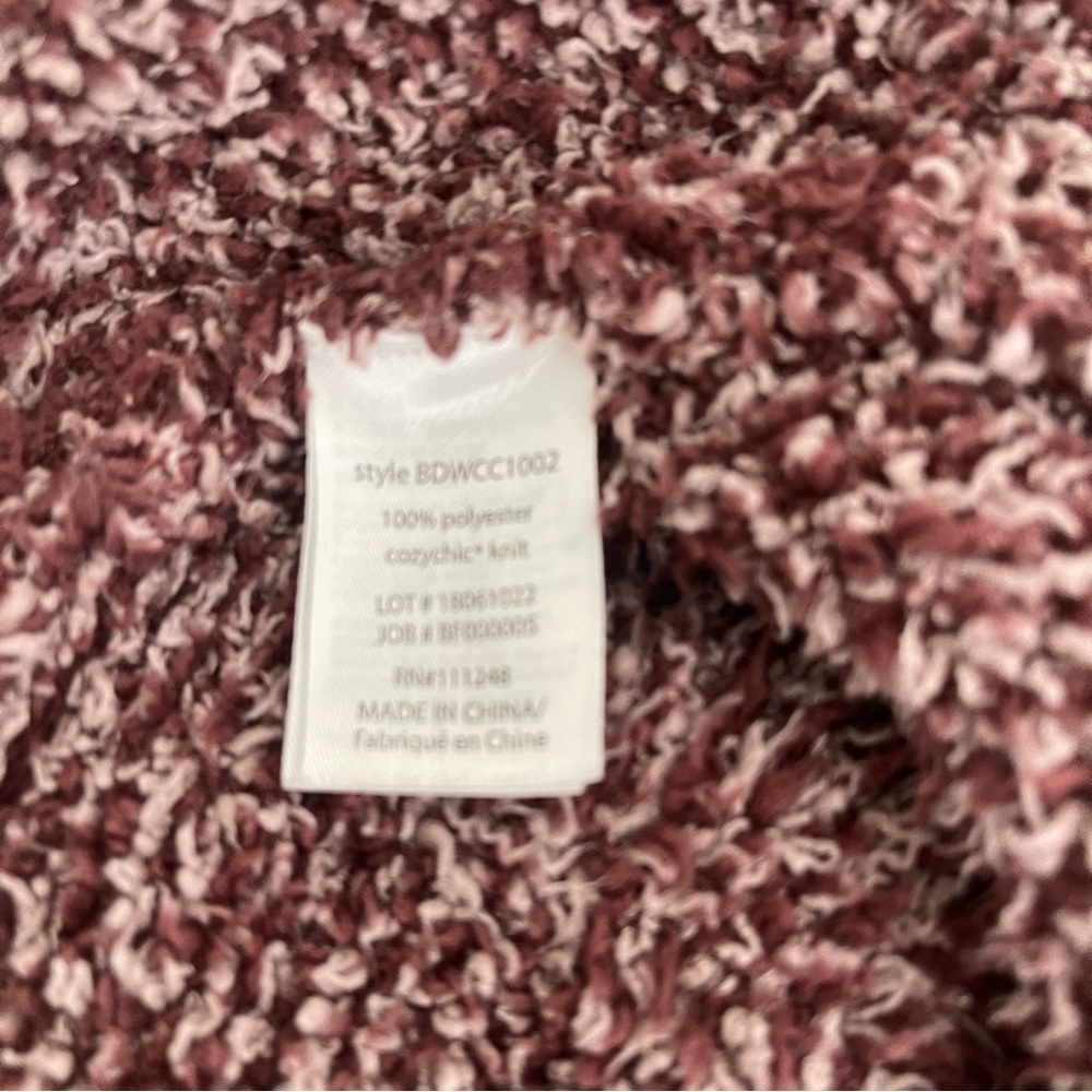 Barefoot Dreams Maroon Cozychic Cocoon Cardigan Wm S/M Dolman Sleeves Pockets - Picture 12 of 13